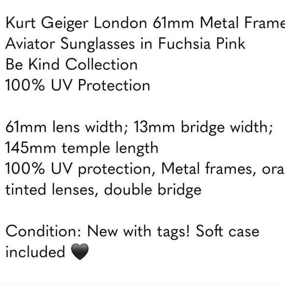 Kurt Geiger London Shoreditch Aviator Sunglasses - Picture 5 of 10